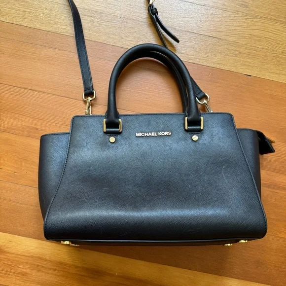Michael Kors Black Crossbody Satchel - Picture 1 of 7